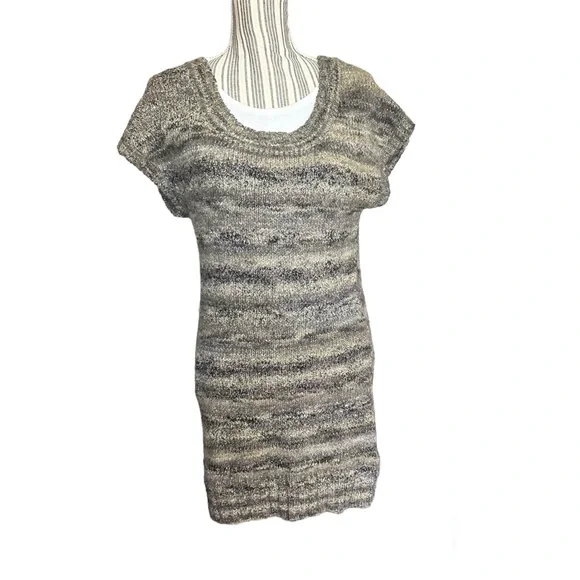 H&M Cozy Sweater Dress Gold Black Metallic XS - Picture 6 of 6